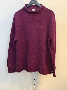 J. Crew  Roll-neck & Hem Plum Sweater